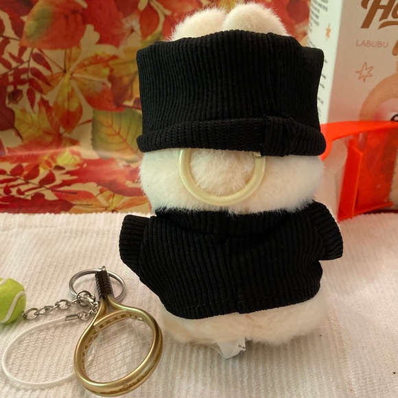 LABUBU Black Tennis Outfit , tennis rack and ball CUTE!! NO DOLL - Picture 7 of 7